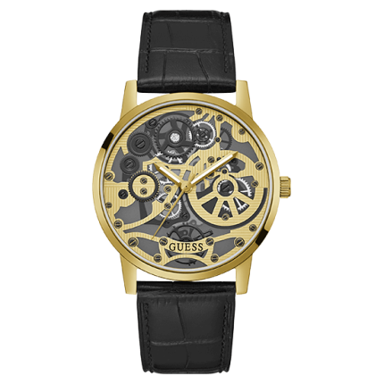 Guess Gadget Gold Round Dial Quartz Analog Men Watch
